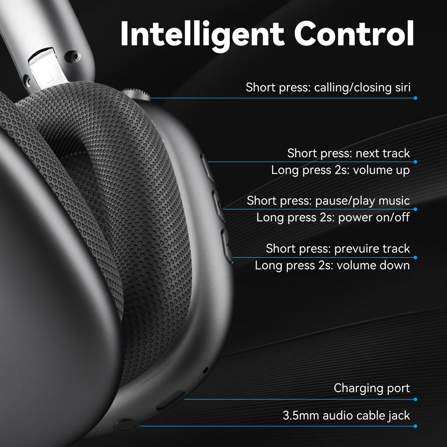 Mahipey™ Y01 Wireless Over Ear Headphones